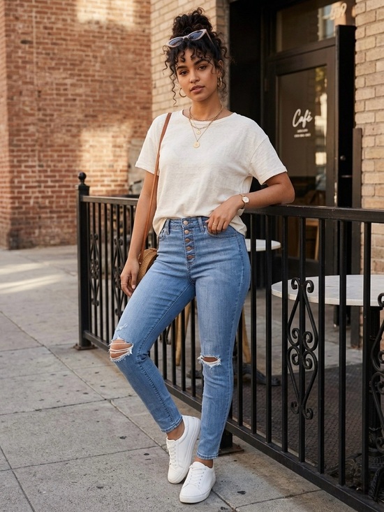 Universal Thread Denim - Universal Thread High-Rise Skinny Jeans - Medium Wash, Size 14R